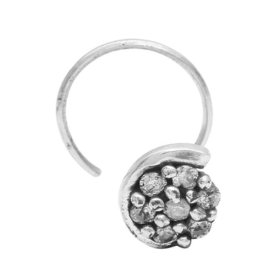 Cluster Floral Nose Pin - Sterling Silver