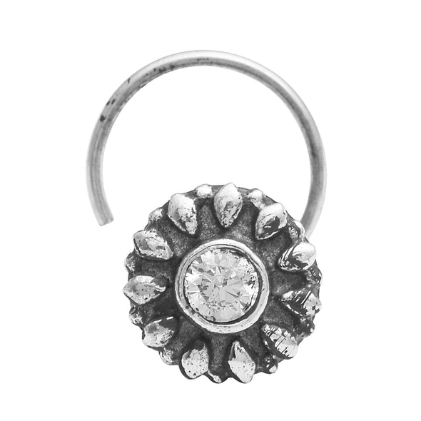 Sunflower Nose Pin - Sterling Silver