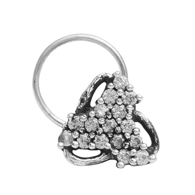 Cluster Nose Pin - Sterling Silver