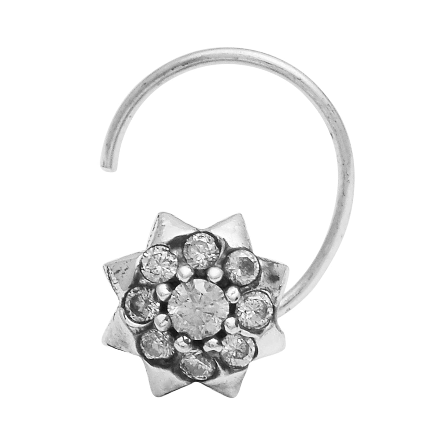 mooneye silver nose pin