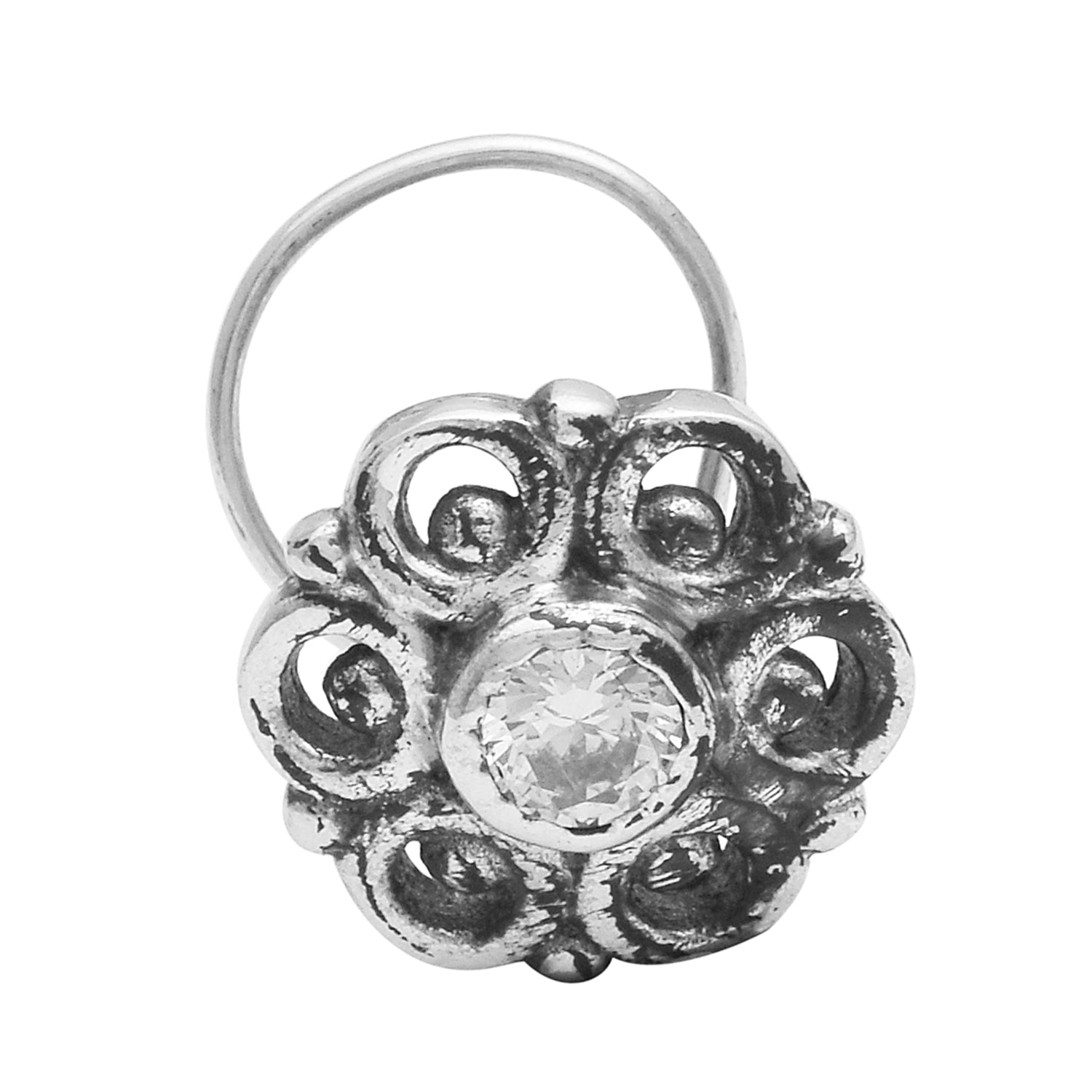mooneye silver nose pin