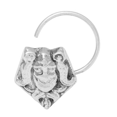 Traditional Motif Nose Pin – Sterling Silver