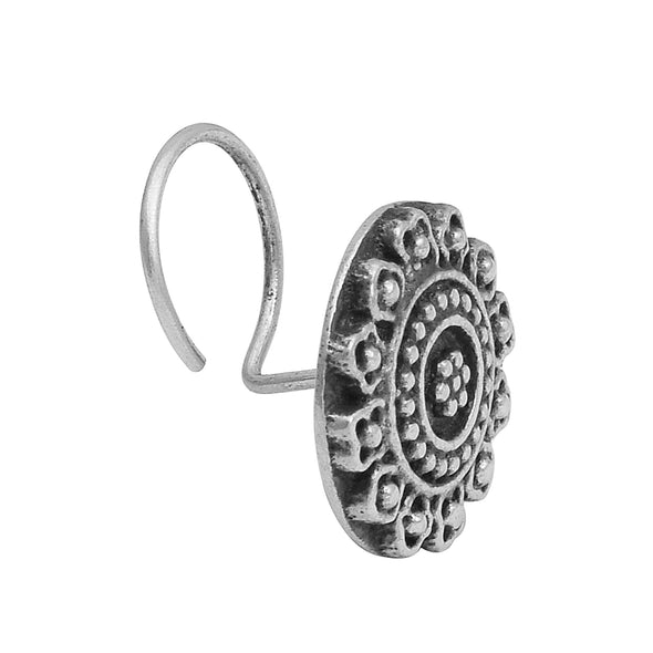 Antique Floral Nose Pin - Stelring Silver