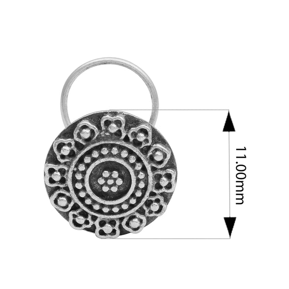 Antique Floral Nose Pin - Stelring Silver