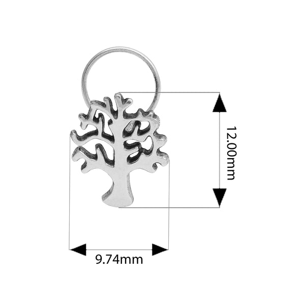 Tree of Life Nose Pin - Sterling Silver