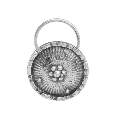 Oxidized Sunburst Nose Pin - Sterling Silver