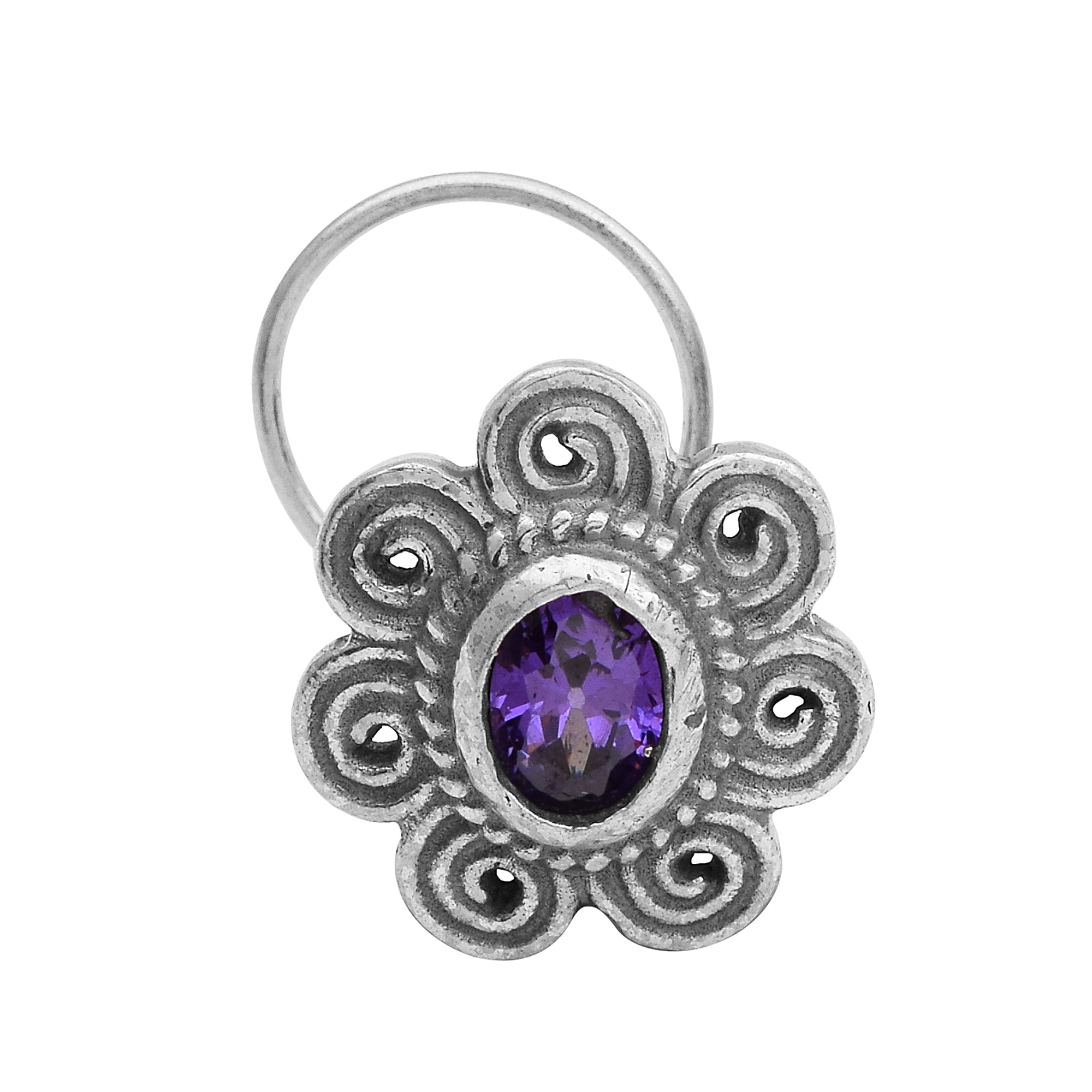 mooneye silver nose pin
