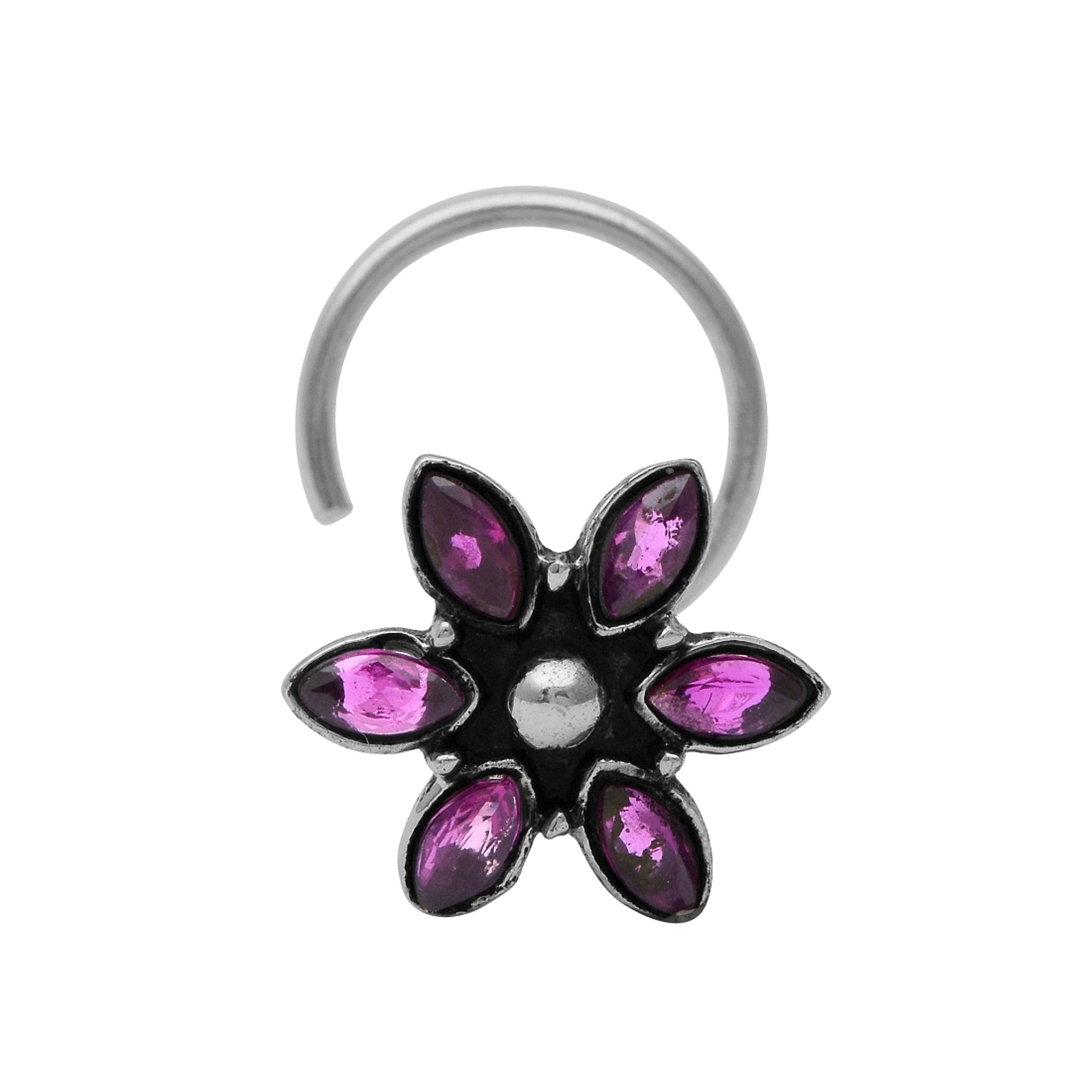 mooneye silver nose pin