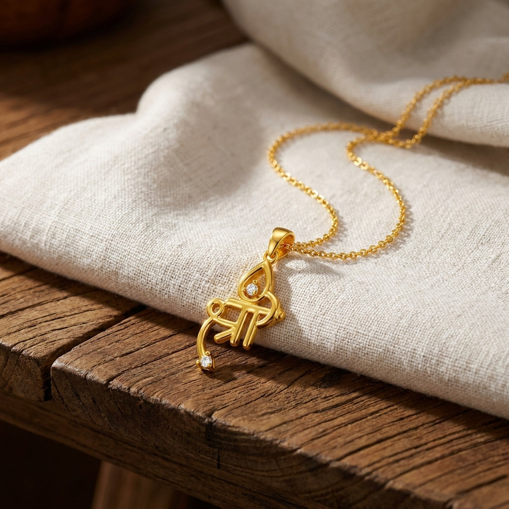 "Shree"Pendant with chain - Sterling Silver