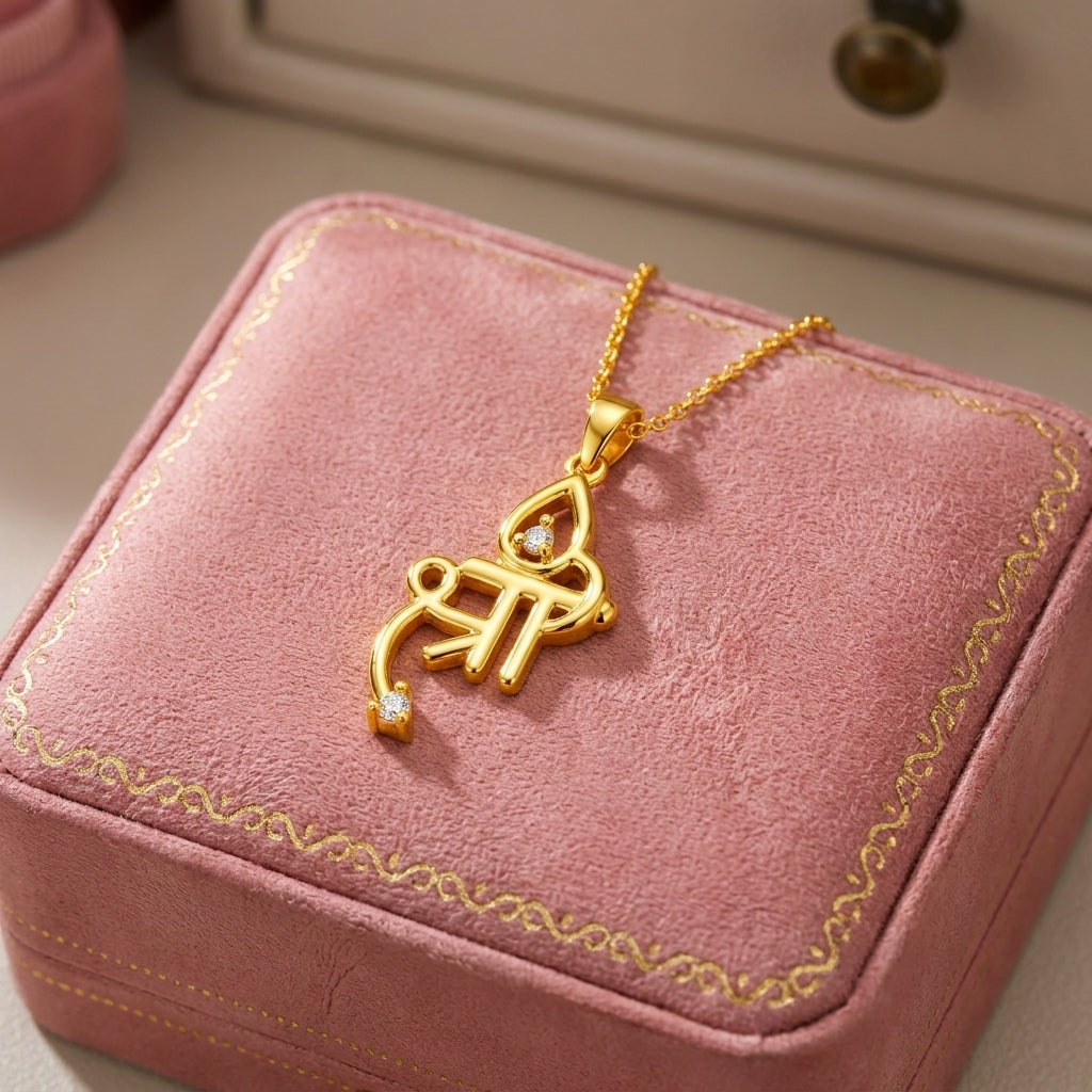 "Shree"Pendant with chain - Sterling Silver