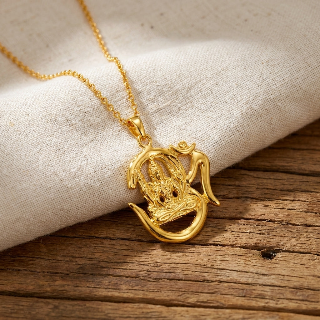 Om Shiva Pendant - Sterling Silver