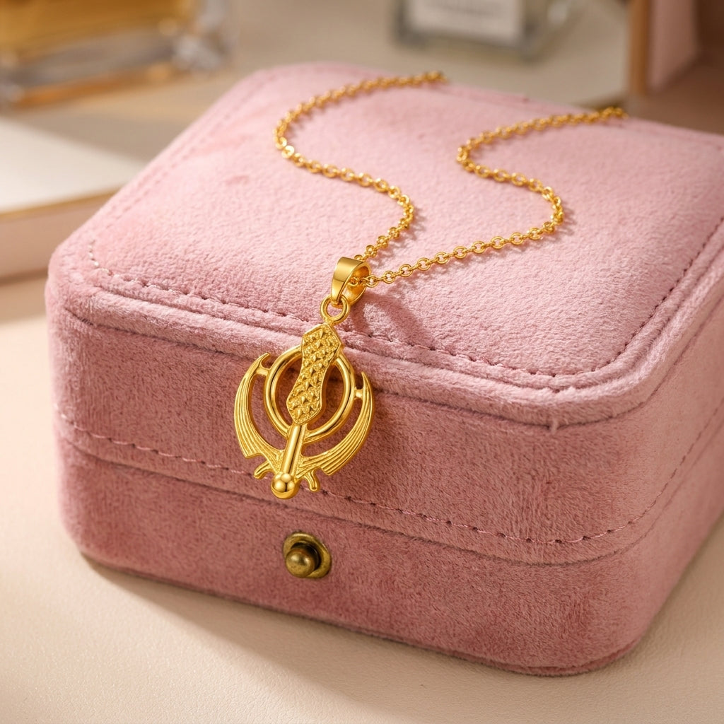 Punjabi Khanda Symbol Pendant - Sterling Silver