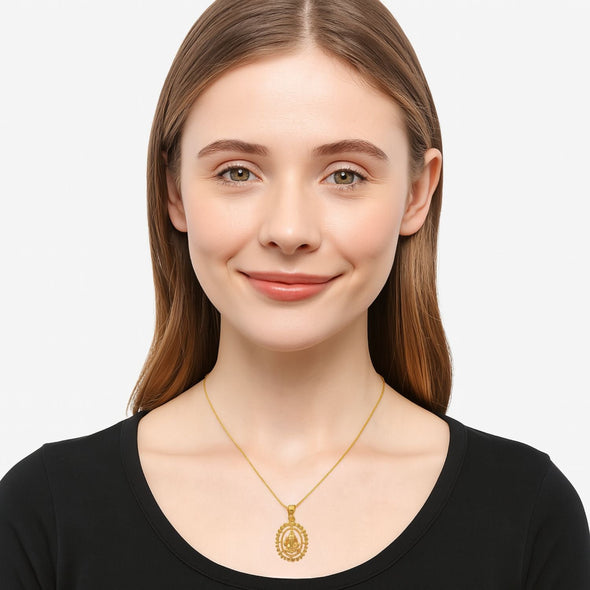 Yellow Gold Plated Ganesha Pendant - Sterling Silver