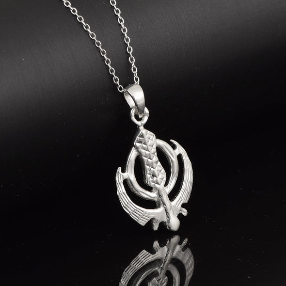 Punjabi Khanda Symbol Pendant - Sterling Silver