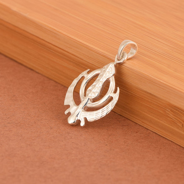 Punjabi Khanda Symbol Pendant - Sterling Silver