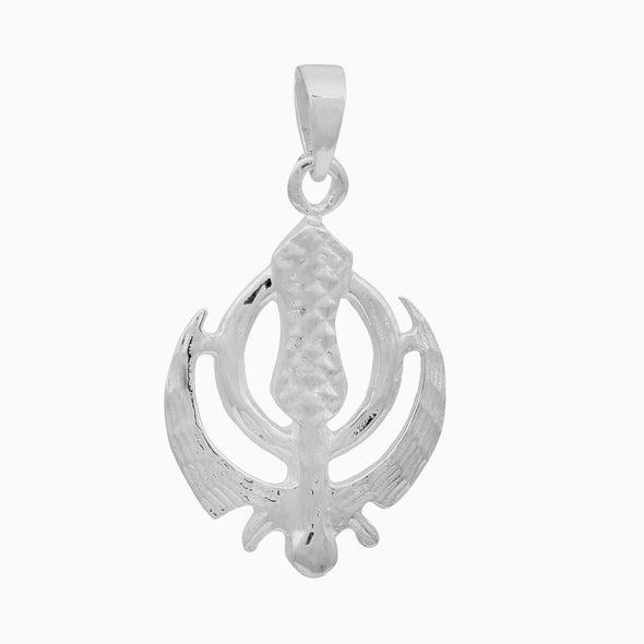 Punjabi Khanda Symbol Pendant - Sterling Silver