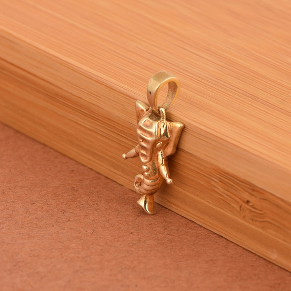 Ganesha Head Pendant - Sterling Silver