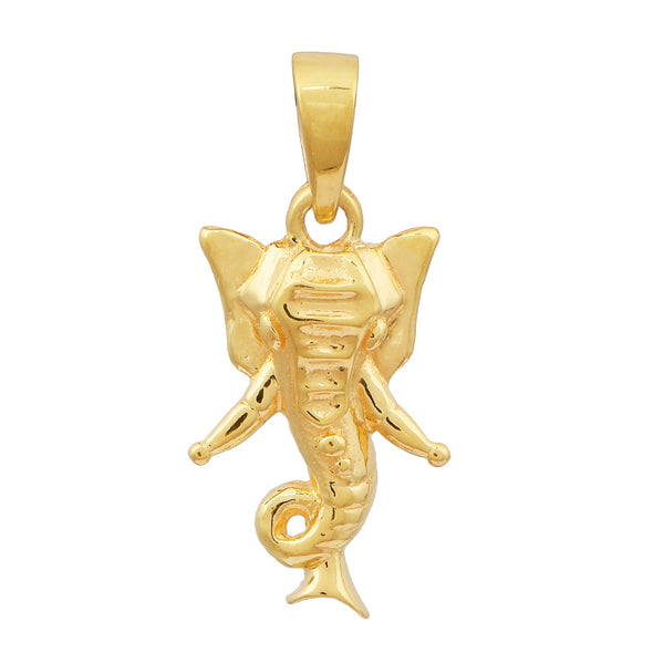 Ganesha Head Pendant - Sterling Silver