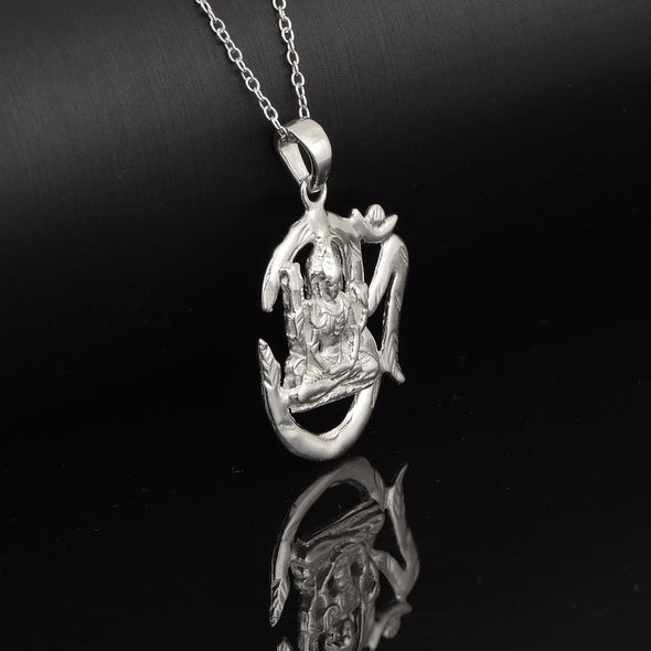 Om Shiva Pendant - Sterling Silver
