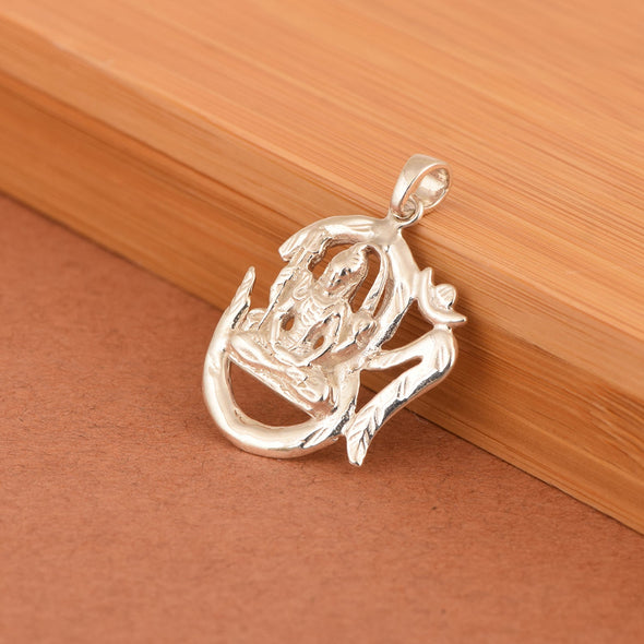 Om Shiva Pendant - Sterling Silver