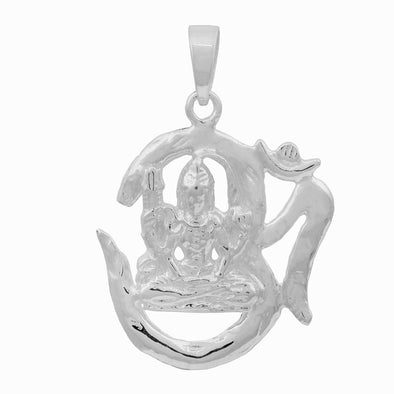 Om Shiva Pendant - Sterling Silver