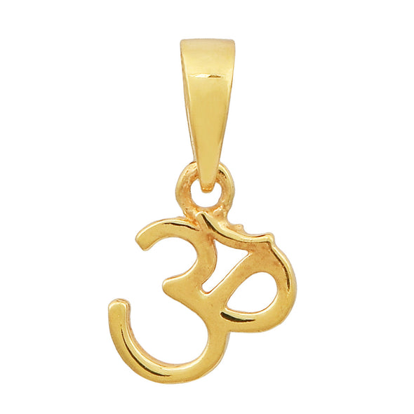 Om Pendant Religious Necklace - Sterling Silver