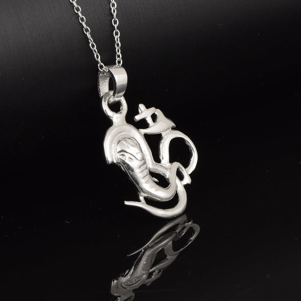 Om Ganesha Pendant - Sterling Silver