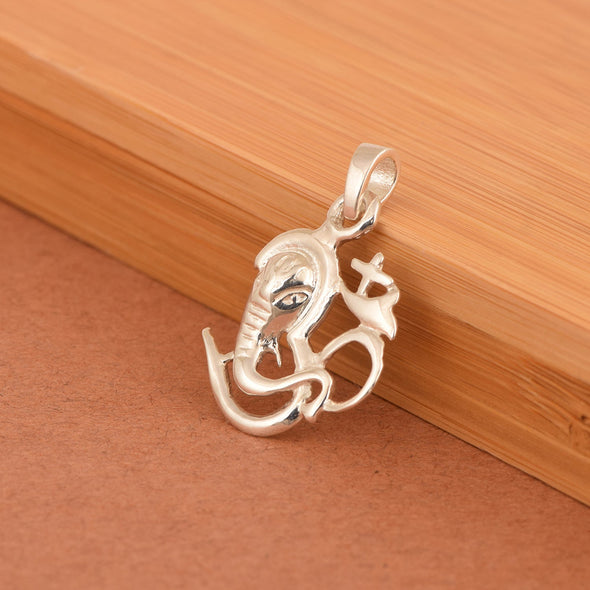 Om Ganesha Pendant - Sterling Silver