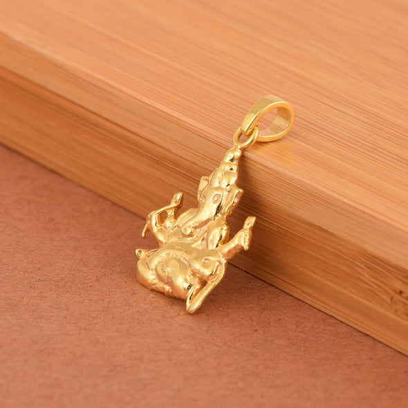 Ganesha Pendant Yellow Gold Vermeil - Sterling Silver