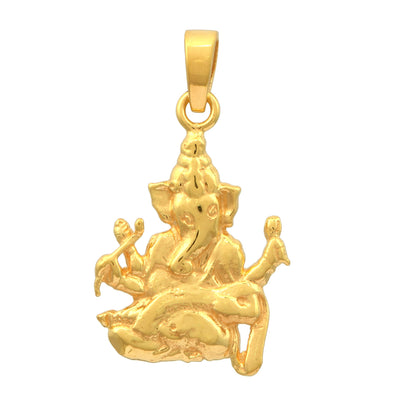 Ganesha Pendant Yellow Gold Vermeil - Sterling Silver