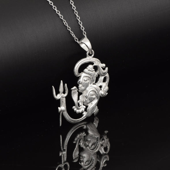 Silver Shiva Om Pendant - Sterling Silver
