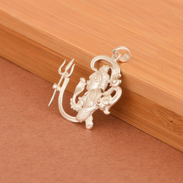 Silver Shiva Om Pendant - Sterling Silver