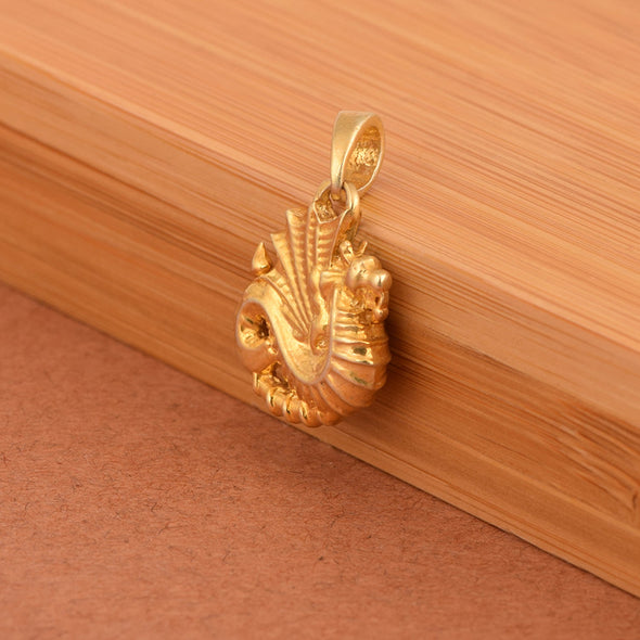 Gold Plated Dragon Pendant - Sterling Silver