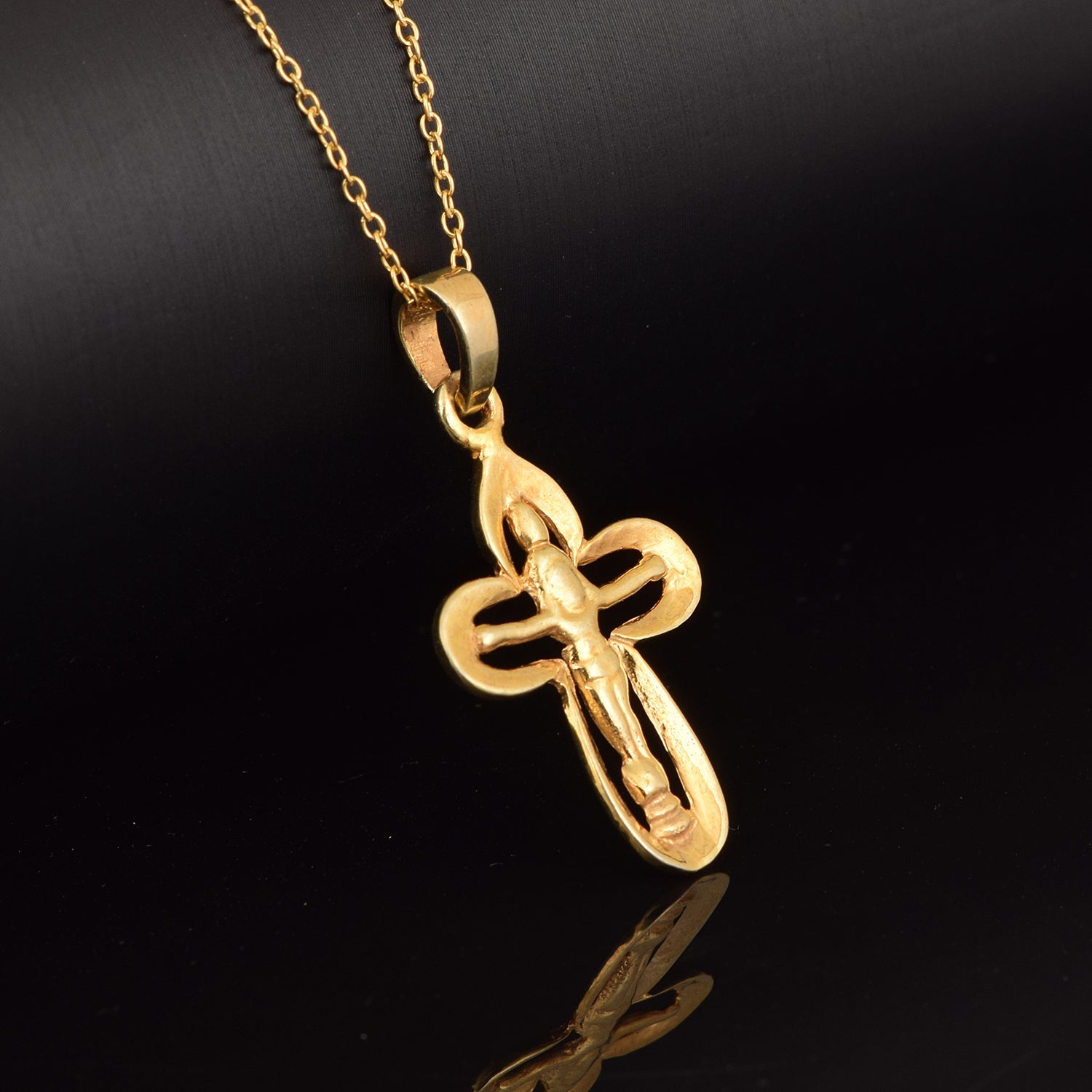 Crucifix Religious Pendant - Sterling Silver