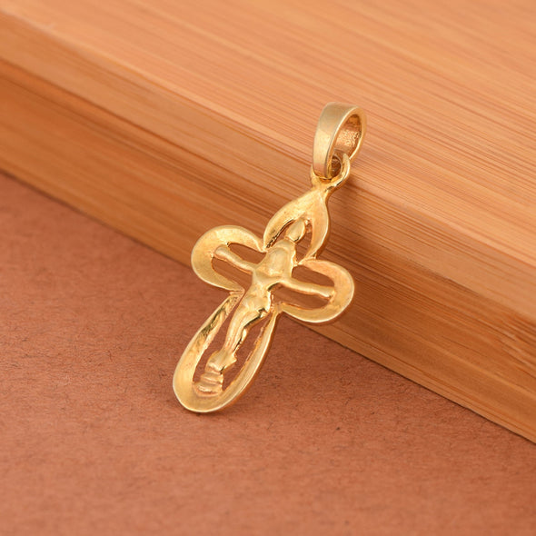 Crucifix Religious Pendant - Sterling Silver