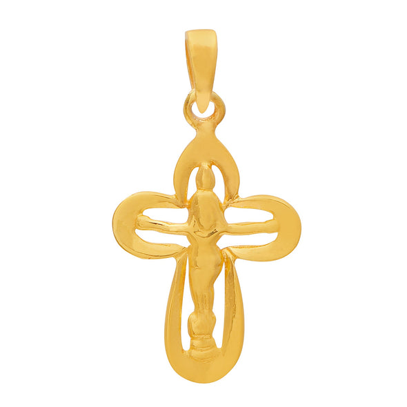 Crucifix Religious Pendant - Sterling Silver