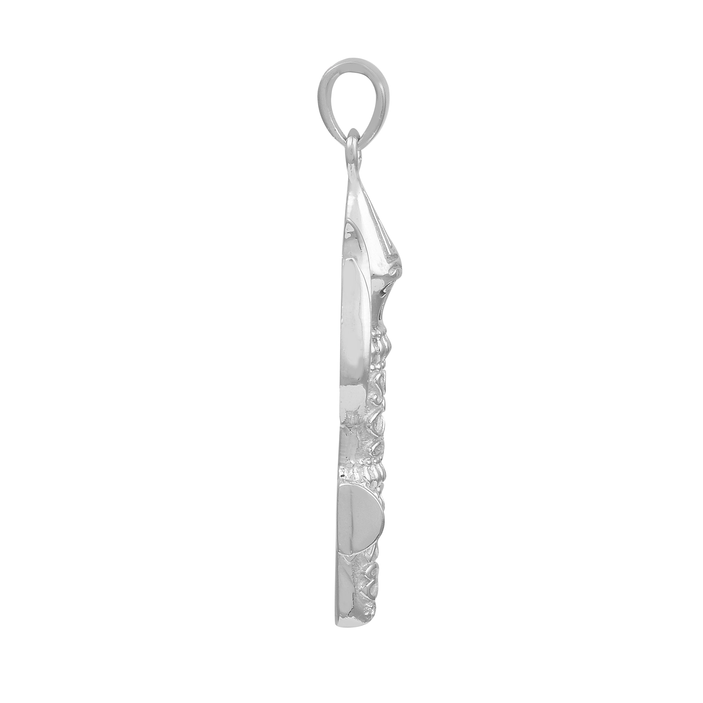 Trishul Damru Pendant - Sterling Silver