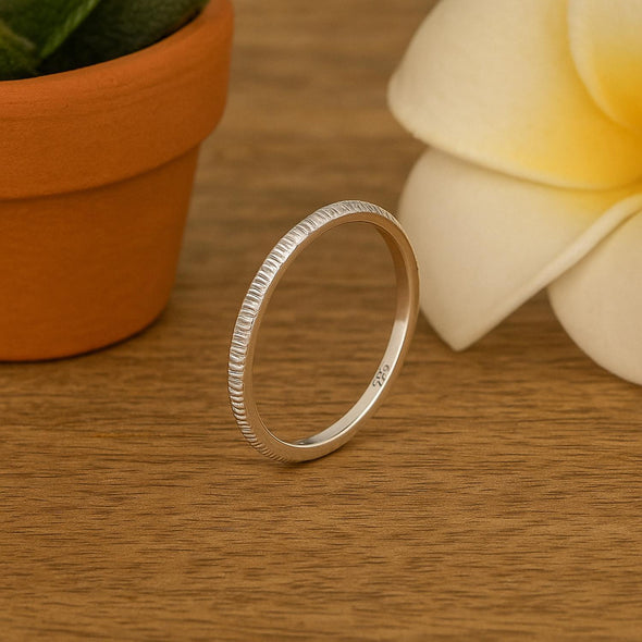 Stacking Ring Minimalist Band Design - Sterling Silver