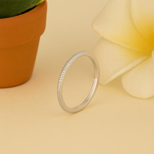 Stacking Ring Minimalist Band Design - Sterling Silver