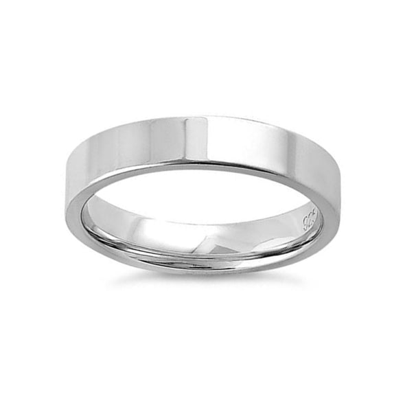 Slim Flat Design Ring  - Sterling Silver