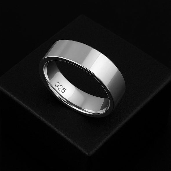 Wide Stackable Band Ring- Sterling Silver