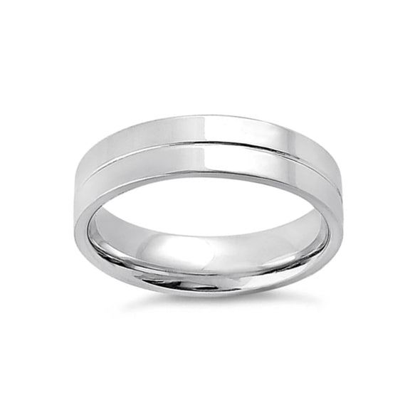 Flat Stackable Band Ring - Sterling Silver
