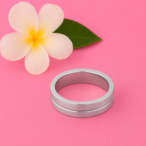 Flat Stackable Band Ring - Sterling Silver