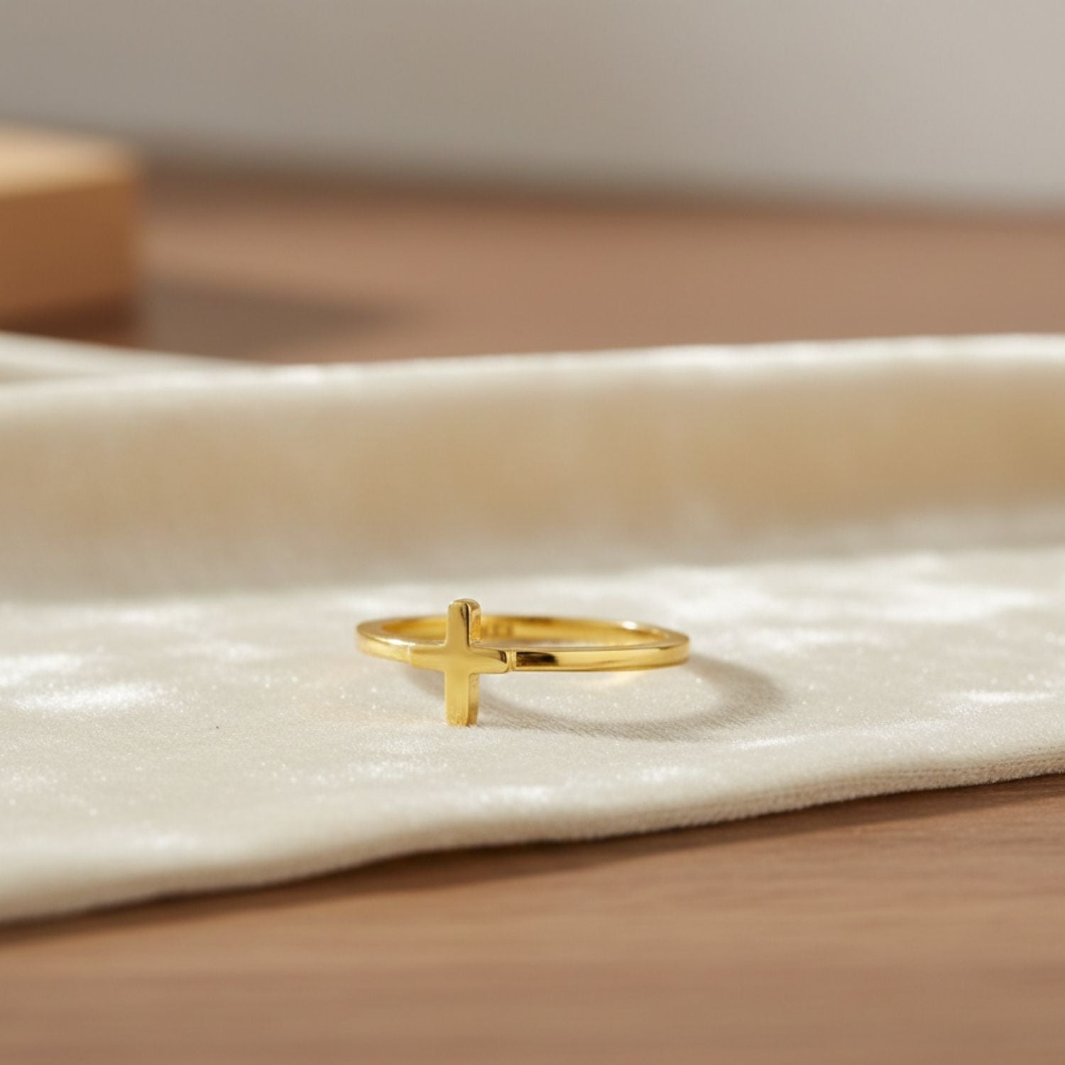 Minimalist Cross Ring - Sterling Silver