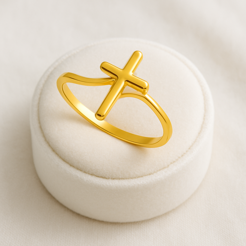 Christian Cross Ring - Sterling Silver