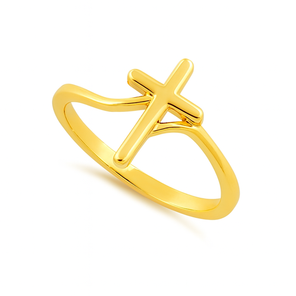 Christian Cross Ring - Sterling Silver