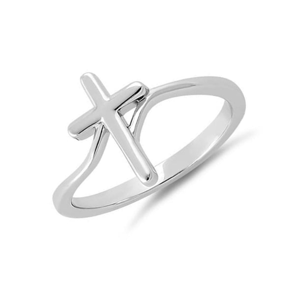 Christian Cross Ring - Sterling Silver