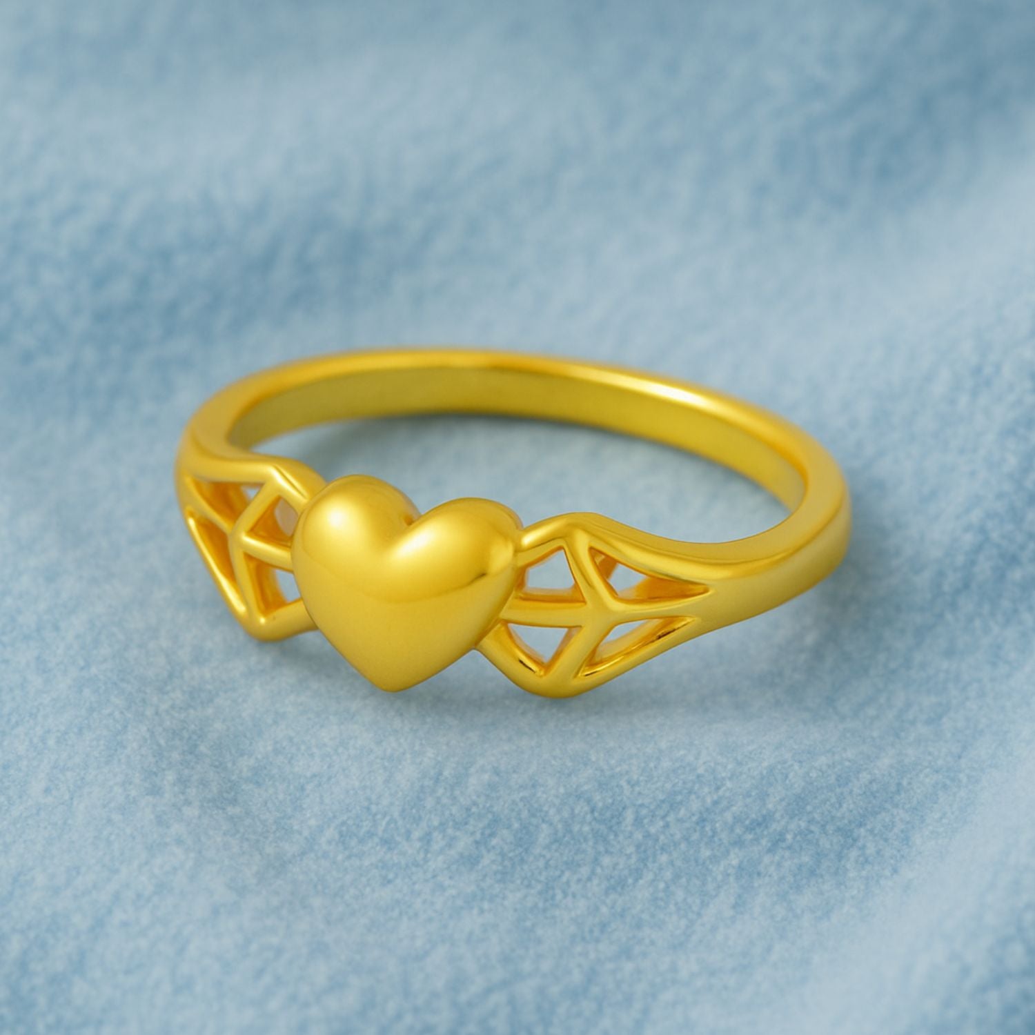 Cross and Heart Ring - Sterling Silver