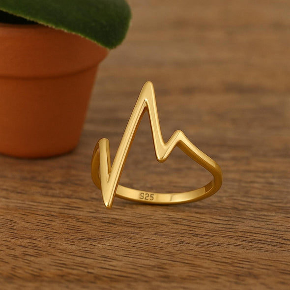 Heart Lifeline 925 Sterling Silver Ring
