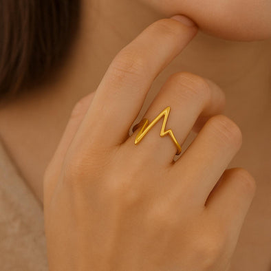 Heart Lifeline 925 Sterling Silver Ring